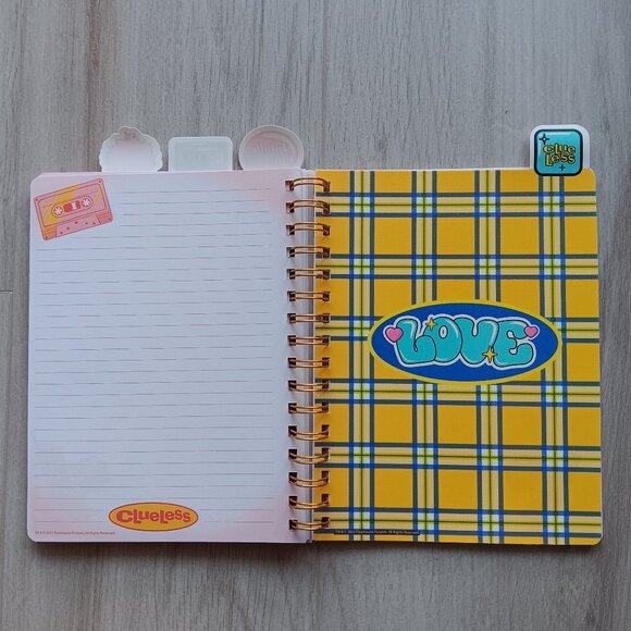 Clueless 30th Anniversary Spiral Bound Tabbed Notebook Lined 96 Sheets Pink Gold - Picture 7 of 10